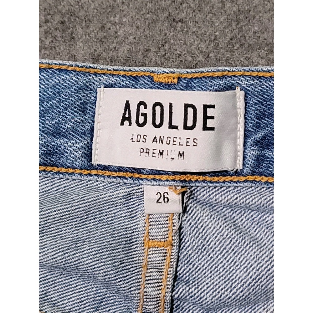 AGOLDE Womens Jeans 28 (29x26)  High Rise Straight Button Fly Cotton USA - Picture 3 of 11
